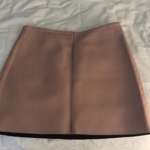 Dvf pink short leather skirt